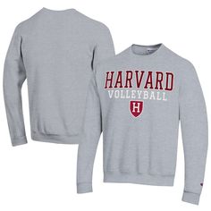 The Champion Gray Harvard Crimson Stacked Logo Volleyball Eco Powerblend Pullover Sweatshirt is the perfect way to show your support for the Harvard Crimson. Made from a comfortable cotton and polyester blend, this midweight sweatshirt is ideal for moderate temperatures. Ribbed cuffs and screen-printed graphics add style, while the Harvard Crimson logo proudly displays your allegiance. Whether you're cheering on the Crimson at the game or just showing your support, this sweatshirt is a must-have Athletics Logo, Pitt Panthers, Georgia Tech Yellow Jackets, Memphis Tigers, Tiger Football, Houston Cougars, North Carolina Tar Heels, Yellow Jacket, Lsu Tigers