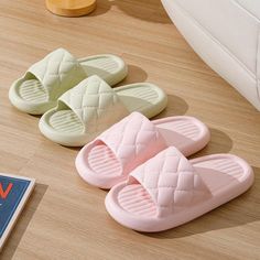 Introducing Tranquil Tread Cloud Slides, the perfect blend of comfort and style for your home. Made of high-quality EVA, these slippers are lightweight, breathable, and waterproof, ensuring your feet stay dry and comfortable. The non-slip sole provides excellent traction on any surface, making them ideal for use in the bathroom, kitchen, or around the house. The elegant design adds a touch of sophistication, while the open-toe style ensures breathability. Experience the ultimate in comfort and s Cloud Slides, Womens Athletic Outfits, Floor Bathroom, Slippers Summer, Home Slippers, Outdoor Sandals, Non Slip Flooring, Injection Molding, Summer Boy