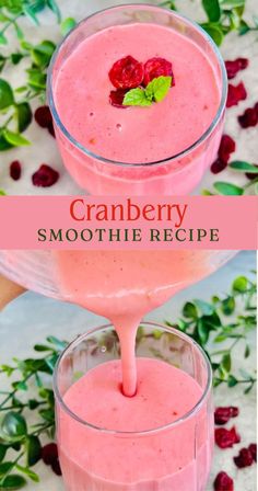 Cranberry Smoothie Recipe Cranberry Juice Smoothie, Cranberry Juice Recipes, Smoothies With Cranberry Juice, Diet Cranberry Juice, Cranberry Pomegranate Smoothie, Cranberry Juice Benefits