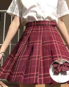 Lasaky - Autumn Plaid Skirt - Classic Half-Skirt for College Uniforms: Foundation Original School Uniform Dress, Preppy Mode, College Uniform, Mini Skirt Summer, Preppy Skirt, Skirt Bow, Rok Mini, Pleats Pattern, Womens Pleated Skirt