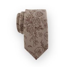 This Necktie Features An Enchanting Silhouette Of Finely Outlined Peonies On A Greige Background - A Perfect Accessory To Add A Dash Of Sophistication To Your Special Day. It Effortlessly Suits Rustic, Vintage, Bohemian, Garden, And Formal Weddings, Making It A Go-To Accessory For Any Groom Looking To Make A Stylish Statement. And Guess What? It's Not Just For Grooms It's An Amazing Gift Option For Groomsmen Or Anyone Who Wants To Step Up Their Fashion Game. Get Ready To Tie The Knot In Style! F Brown Ties For Men, Autumn Wedding Groom, Greige Background, Rustic Autumn Wedding, Bohemian Garden, Floral Necktie, Groom Ties, Rustic Fall Wedding, Groom Looks