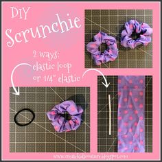 the instructions for how to make a scrunchie