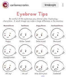 an image of different types of eyebrows