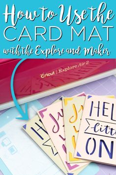 how to use the card mat with explore and maker