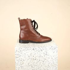 Asti Due - Cognac Pebbled Leather – A. Soliani Rugged Leather, Utilitarian Style, Thick Socks, Gorgeous Shoes, Gold Accessories, Cotton Lace, Gold Details, Pebbled Leather, Black Suede