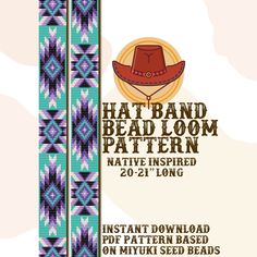 an advertisement for the hat band loom pattern native inspired 20 - 21 long line