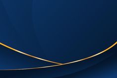 an abstract blue background with gold lines and curves on the bottom half of the image