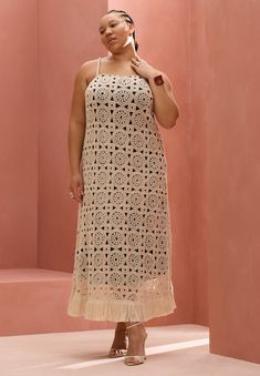 Fringe A-Line Dress Plus Size Crochet Dress, Summer Date Night Outfits, Plus Size Crochet, Crochet Outfit, Date Night Outfit Summer, Summer Date Night, Date Night Outfits, Date Outfit Summer, Dresses Date Night