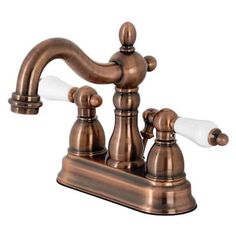 an antique style faucet with two handles