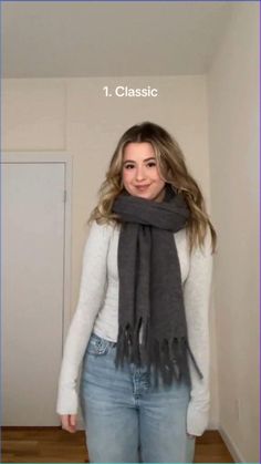 Revamp your winter wardrobe with our latest video featuring '4 Ways to Style the Scarf'! 🧣 Explore versatile scarf techniques that elevate your look effortlessly. From classic knots to trendy twists, discover the art of scarf styling and add a chic touch to your outfits. Winter fashion just got a whole lot cozier! ❄️✨ #ScarfStyling #WinterFashion #FashionTips #StyleInspo #ScarfStyles #WinterStyleIdeas Winter Outfits Scarf, Ways To Style A Scarf, Style A Scarf, How To Wear A Blanket Scarf, Scarf Styling, Winter Fashion Outfits Casual