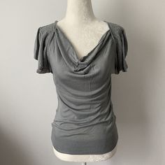 Nwot. Light. Soft. Body Fitting. Comes From A Pet/Smoke Free Home. Fitted Gray Knit Top For Spring, Gray Stretch Knit Top For Spring, Gray Knit Tops For Spring, Silver Stretch Top For Fall, Silver Stretch Top For Spring, Silver Stretch Tops For Spring, Dark Closet, Flare Jeans Outfit, Fits Ideas