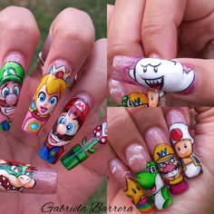 Manoalzada Nail Cartoon, Exotic Nail Designs, Nails Cartoon, Bandana Nails, Nails Paint