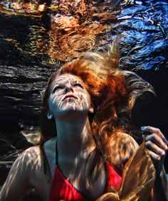 by Cindy McDaniel Face Underwater, Underwater People, Underwater Portrait, Water Shoot, Underwater Painting, Water Nymphs, Under The Water, Fine Photography, Mermaids And Mermen