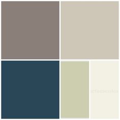 several different shades of gray, white and brown are shown in the same color scheme