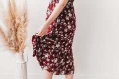 FINAL SALE: This item cannot be returned or exchanged. This gorgeous floral beauty is made for the fields and brunch parties. With a mesmerizing display of floral bunches, this maxi gives an effortless fit. The skirt is cut to flare with your every step. The features include short flutter sleeves, a smocked bodice that we all love. You can add more charm to it by pairing it with strappy sandals or heels. Some of the amazing features of this product: Material: 100% Rayon Versatile and elegant Sui Spring Floral Print Rayon Maxi Dress, Floral Print Rayon Maxi Dress For Spring, Feminine Rayon Maxi Dress For Spring, Spring Floral Maxi Dress For Brunch, Modest Floral Print Maxi Dress For Spring, Modest Maxi Dress With Ditsy Floral Print For Brunch, Spring Ditsy Floral Print Maxi Dress For Brunch, Spring Maxi Dress With Ditsy Floral Print For Brunch, Modest Rayon Maxi Dress For Summer