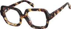 Tortoiseshell Square Glasses #4448525 Funky Frames, Zenni Optical Glasses, Chunky Glasses, Optical Glasses Women, Glasses 2023, Oversized Glasses Frames, Bold Sunglasses, Futuristic Makeup, Hip To Be Square