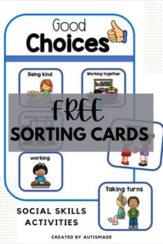 the free sorting cards for social skills