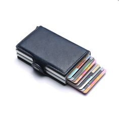 Rfid Wallet Men, Metal Business Cards, Travel Card, Smart Wallet, Leather Money Clips, Leather Credit Card Holder, Credit Card Holder Wallet, Business Card Case, Rfid Wallet