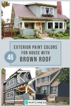 the exterior paint colors for house with brown roof and white trim on each one side