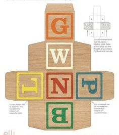 an image of a wooden block with letters and numbers on it in different colors, shapes and sizes