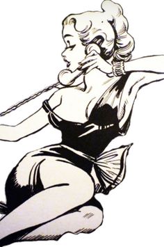 a black and white drawing of a woman in a bathing suit sitting on the ground