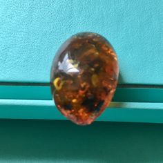 This Ring Is Authentic Amber , Sterling Silver Band Is Size 6.75- 7 . The Band Is About The Size Of A Dime , Just A Hair Smaller Then A Dime . The Stone Is Polished All Around , But Has Some Natural Un Polished Small Spots On The Lower Side . ( Side That's Attached To The Band ) Yellow Oval Cabochon Ring For Gift, Amber Ring, Made Jewelry, Natural Amber, Hand Made Jewelry, Sterling Silver Bands, Baltic Amber, Ring Vintage, Womens Jewelry Rings