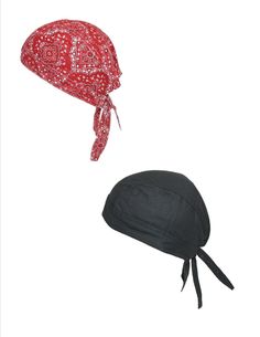 Pack of 2 Cotton Paisley and Solid Unlined Biker Cap. 1 paisley print and 1 solid black hat Breathable Casual Bandana For Outdoor, Breathable Casual Bandana One Size Fits Most, Breathable Casual Bandana, Casual Cotton Bandana For Outdoor, Casual Adjustable Breathable Bandana, Black Cotton Bandana One Size Fits Most, Adjustable Outdoor Bandana, Black Cotton Headwrap One Size, Do Rag