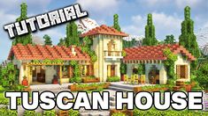 an image of a house in minecraft with the words tuscann house on it