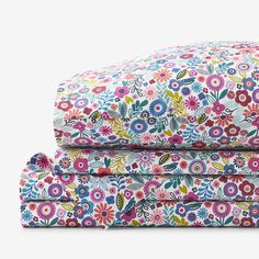 Girls Floral Bedding, Pink Cornflower, Vintage Apartment Decor, Kids Sheet Sets, Kids Sheets, Attic Space, White Sheets, Twin Comforter, The Company Store