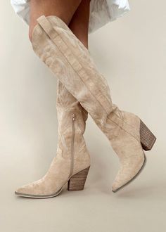 Bronco Cowgirl Boot Boho Cowgirl Boots, Fort Worth Outfits, Fall Must Haves 2024, Tan Cowgirl Boots Outfit, Wide Calf Cowboy Boots For Women, Fall Outfits With Cowgirl Boots, Women’s Cowboy Boots, Western Dress Ideas, Thigh High Cowgirl Boots