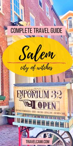 the sign for salem city with text overlay that reads complete travel guide