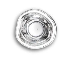 an empty glass bowl on a white background