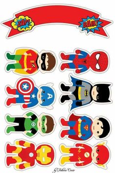 the avengers stickers are all different colors