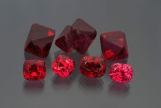 Spinels photo image Spinel Stone, Kashmir Sapphire, Red Gems, Rubellite Tourmaline, Types Of Crystals, Imperial Topaz, Ceylon Sapphire, Colored Stones, Gems And Crystals