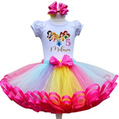 I offer you a beautiful birthday tutu outfit girl. NOTES FOR THE SELLER -Number for personalizing the top. -Name to personalize the vertex. -Need by date. Sleeve for the top - short, long. TOP. The top of it is 100% cotton. Size 3-24 months it is a bodysuit, 2T-10T it is a shirt. (Since it is more handmade always remember the shirt needs to be washed inside out, hand washed and air dried). SKIRT - made of soft tulle, edged at the bottom with a ribbon and decorated with a bow. Tutu is planted on White Princess Dress For Birthday, Princess Style Multicolor Tutu Dress For Birthday, Multicolor Princess Dress With Ruffles For Birthday, Princess Style Multicolor Tutu Dress For Cake Smash, Multicolor Tulle Tutu Dress For Birthday, Princess Style White Tutu Dress For First Birthday, Multicolor Tulle Princess Dress For First Birthday, Multicolor Princess Tutu Dress For Cake Smash, Princess Birthday Party Theme