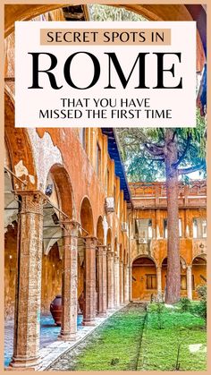 the cover of secret spots in rome that you have missed the first time