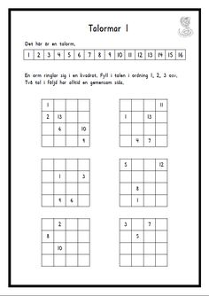 a worksheet for the number 1 to 10, which includes two rows and one row