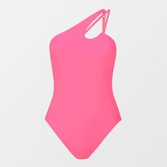 Make a statement in this neon color one-piece swimsuit featuring an asymmetrical neckline, crisscross front, cutout, adjustable cami straps, and a bold cut. It has 2 ways of wearing, you can adjust the straps and make your own style. The high leg cut makes the swimsuit the best styles in your vacations. Product Code: CAA12E3B003PP/DAA12E3J009DD/DAA12E3J010AA Solid Strappy Swimwear For Summer, Neon Summer Swimwear For Poolside, Neon Swimwear For Summer Poolside, Neon Beachwear For Spring, Summer Party Swimwear With Cutout, Summer One-shoulder Pool Bodysuit, Stretch Asymmetrical Swimwear For Beach, Asymmetrical Stretch Swimwear For Beach, Spring Party Strappy Swimwear