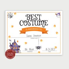 the best costume is awarded to be an award winner for her work in halloween costumes