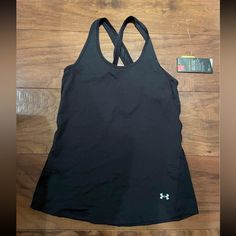 Under Armour Tank Top Black Dry Fit Size Xs Brand New With Tags Fitted Under Armour Gym Tops, Under Armour Black Athleisure Tops, Neon Pink Tank Top, Running Tanks, Running Tank Tops, Grey Tank Top, Gray Tank, Pink Tank, Under Armour Women