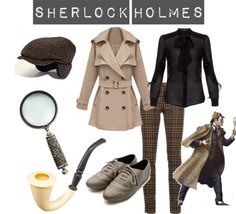 there are many items that can be found in this fashion postcard for sherllockhomes