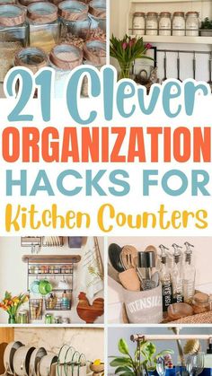 Kitchen Worktop Storage Ideas, Kitchen Sink Strainer Ideas, Kitchen Counter Ideas Organizing, Kitchen Bar Organization Ideas, Kitchen Catch All Organization, How To Organise A Pantry, Organizer Ideas For Kitchen, Food Shelf Organization, Organizing Countertops Kitchen