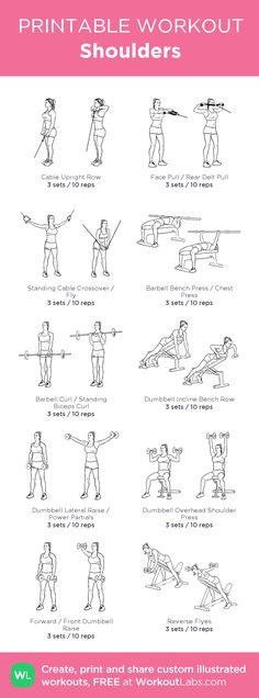 the printable workout guide for women with instructions on how to do it and how to use