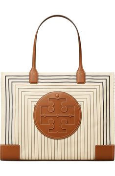 Tory Burch Ella Print Tote | Nordstrom Petite Fashion Casual, Pedi Traditional Attire, Posh Clothing, Tory Burch Outfit, Tory Burch Ella Tote, Ella Tote, Perfect Spring Outfit, Spring Tees, Tory Burch Ella