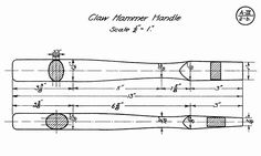 the drawing shows how to draw hammer handles for different types of woodworking tools and their uses