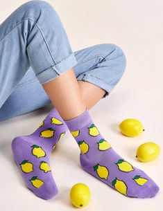 1 x $9.99 Cute food printed colorful socks allow you to wear them all day. Suitable, lightweight, durable and sweat-wicking. Suitable for Spring, Autumn, home, office, and every day use. They keep your feet comfortable and nice. Made of 80% Cotton, 18% Polyester, 2% Other Fiber. One size fits all - Women's size 5 - 8 range. Transit/shipping time typically ranges from 3-10 days depending on your zip code and selected shipping method. We are not responsible for transit delays and cannot guarantee 100% Cotton Socks, Socks Photoshoot, Fruit Socks, Funny Socks Women, Monogram Baby Blanket, Purple Fruit, Socks Funny, Socks Cute, Boys Socks