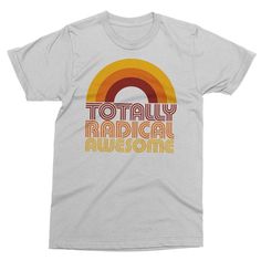 FREE SHIPPING! The Totally Radical Awesome 70s rainbow tee! white vintage style tee. Men's / Women's / Unisex We use shirts and tanks from companies dedicated to ethical standards of conduct. They are child labor free and sweat shop free. The printing uses inks that are water based and eco-friendly. View our full store: https://www.etsy.com/shop/TotallyRadicalAwesom Returns or exchanges are not accepted. If there was a problem with your order, let us know. Size: S, M, L, XL, 2XL Production time: Vintage Tshirts 70s, 70s Tshirt, Rainbow Tshirt, 70s Rainbow, Cali Vibes, Vintage Bowling Shirts, 70s T Shirts, Vintage Style Clothing, Tee Ideas