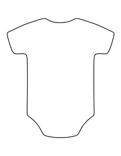 a blank baby bodysuit outline on a white background with clippings to cut out