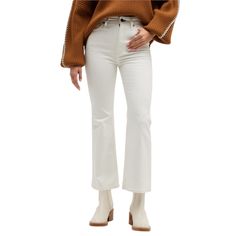 Rag & Bone Nina High Rise Ankle Flare Denim Jeans New W Tag Size 34 Raw Hem Cream Neutral Off White Boho High Waisted Cropped Crop White Ankle Flare Jeans, White Flared Jeans, Blue Flare Jeans, Faded Black Jeans, Denim Flare Jeans, Kick Flare Jeans, Cropped Wide Leg Jeans, Flare Denim Jeans, Cropped Flare Jeans