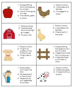 farm animals and their names worksheet for kids to learn how to read them